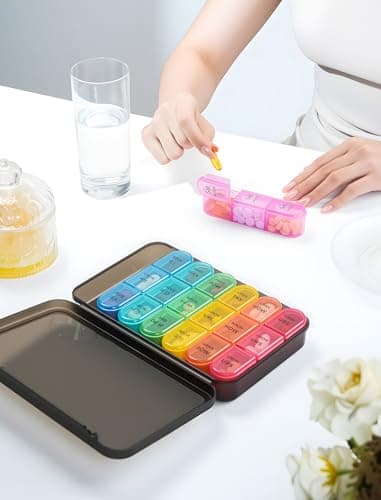 Zoolion Weekly Pill Box 7 Day 3 Times a Day - Travel Tablet Organiser — view 2