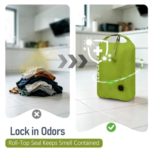 WiseBoy 2 Pack Travel Laundry Bag, Waterproof Compression Laundry Bags — view 4