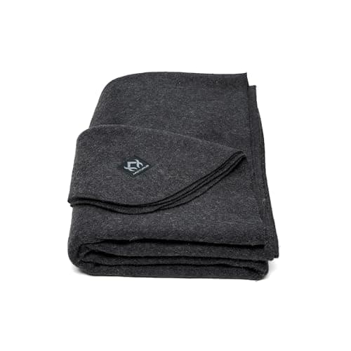 Arcturus Military Wool Blanket - 4.5 lbs, Warm, Heavy, Washable, Large 64" x 88" - Great for Camping, Outdoors, Survival & Emergency Kits (Charcoal Gray)