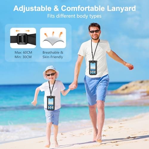 Gritin Waterproof Phone Pouch,2Pack IPX8 Waterproof Phone Case for Swimming — view 6