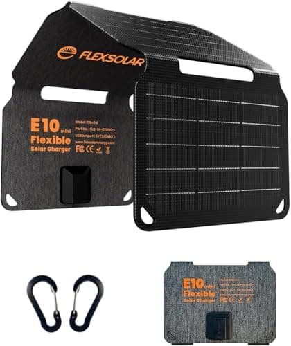 10W Foldable Mini Solar Panel Charger for Camping, IP67 Waterproof Solar Panel with USB-A Compatible with Smartphones,USB Devices for Camping, Hiking and Outdoor Activities