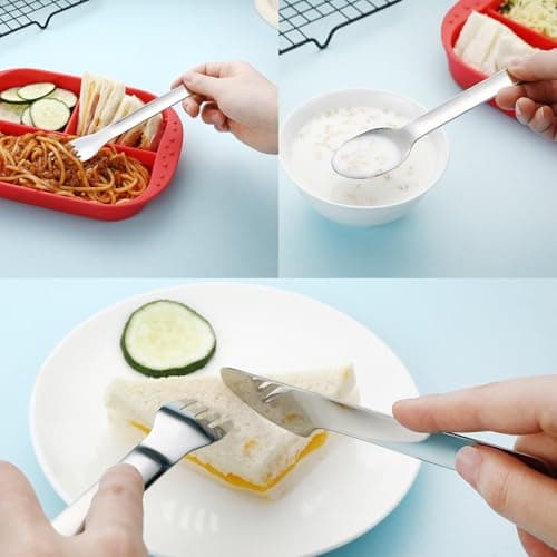 DEVICO Travel Cutlery Set, 18/8 Stainless Steel Knife Fork Spoon Set — view 6