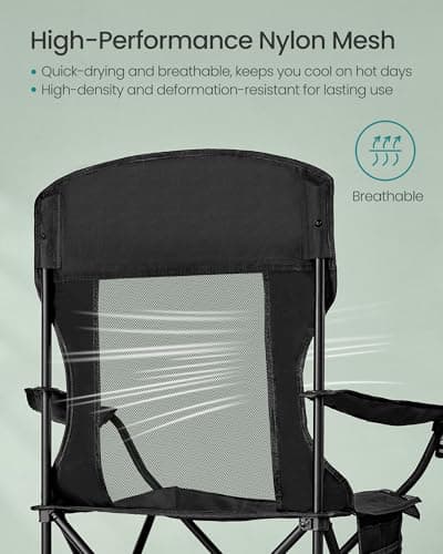 SONGMICS Camping Chairs Set of 2, High Backrest, Weight Capacity 150 kg — view 4