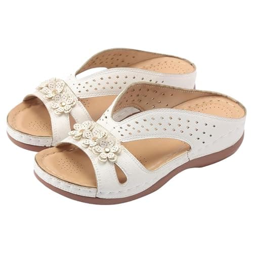 Extra Wide Fit Sandals For Women Wide Width Sandals For Swollen Feet,Sliders Shoes Breathable Fabric,Foldable For Travel,Textured Tread,Daily Urban Commute — view 6
