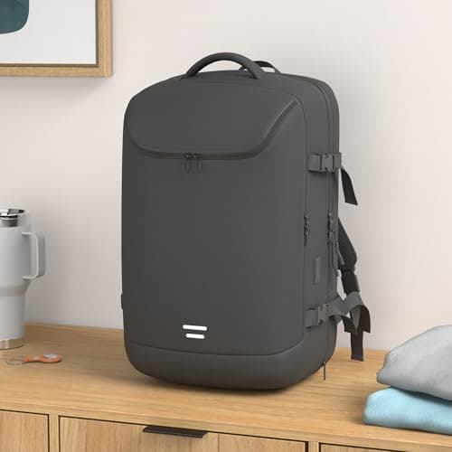 TANGCORLE Travel Carry on Backpack 50L Expandable Flight Approved Backpacks 17.3 inch Laptop and USB Charging Port bags Water Resistant Business Back Pack for Women & Men — view 2