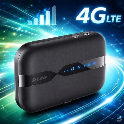 D-Link DWR-932 4G/3G LTE Unlocked Wireless N300 Mobile Broadband Router - Wi-Fi Portable Hotspot, Black — view 2
