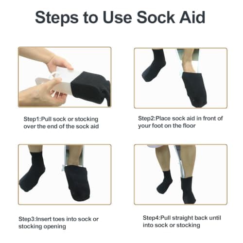 Bimoweifi Sock Aids for Putting,Sock Assist Tool for Elderly, Disabled & Pregnant — view 3