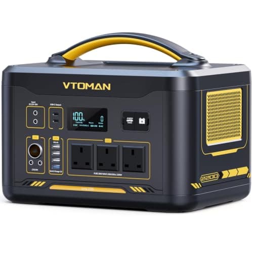 VTOMAN Jump 2200 Portable Power Station with 2200W/1408Wh LiFePO4 Battery