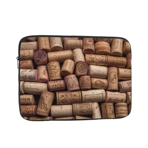ULKMFFCF 12 inch Laptop Sleeve with Wine cork Printed Shockproof Laptop Case Cover Bag for School Travel Office