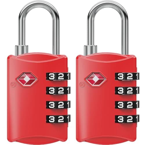 NovLock Suitcase Padlocks, TSA Approved Luggage Locks, Travel Padlocks