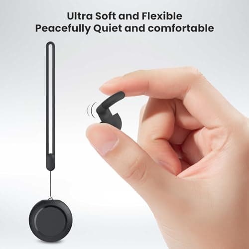 JUSTRVN Earplugs for Sleeping,Noise Reduction Soft Silicone Ear plugs with 7 Pairs Ear Tips&One Connection Cord,Hearing Protection Reusable Earplugs for Sleeping,Concert,Work&Sound Reduction 25dB-30db — view 5