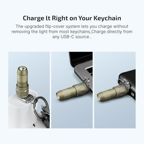 OLIGHT iUltra OAL Keychain Rechargeable Mini EDC Torch, Olive Green — view 3