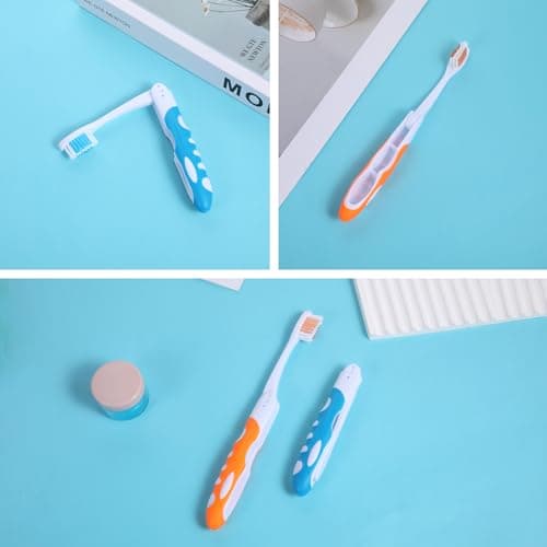 2 Pcs Travel Toothbrush, Portable Soft Toothbrush, Small Foldable Toothbrushes for Travel Camping Hiking — view 5