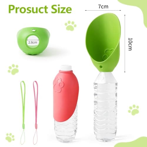 Adiwo 2Pcs Portable Silicone Pet Water Fountain, Dog Water Dispenser — view 2