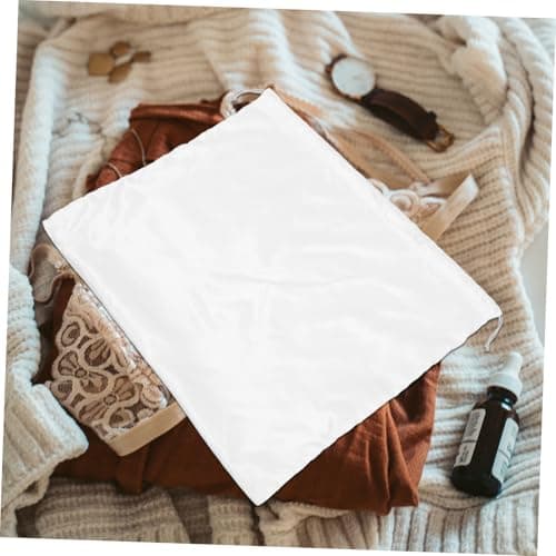 IMIKEYA White Polyester Drawstring Packaging Bag with Adjustable Drawstring Closure for Handbags and Clothes Storage, Dustproof Purse Protector Bag for Travel and Everyday Use — view 5