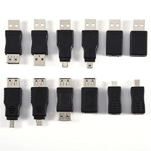 12 Pack USB 2.0 Adapter Kit, Plug and Play Connectors for Cables — view 5