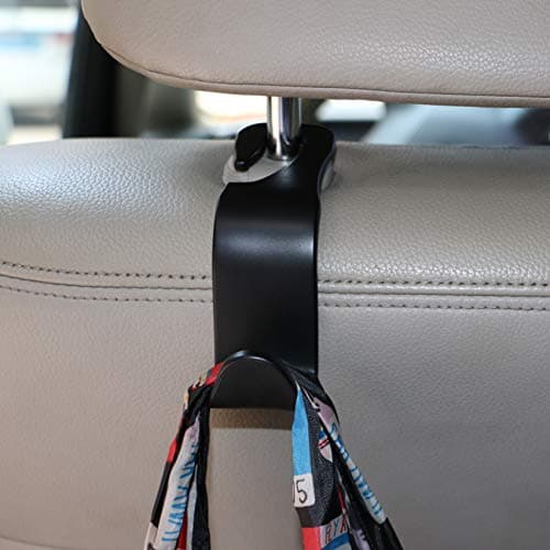 Grizef (4Pack) Car Headrest Hook, Auto Seat Headrest Hangers, Portable Organizer Holder, Car SUV Back Seat Hanger, Hang Purse, Grocery Bags — view 2