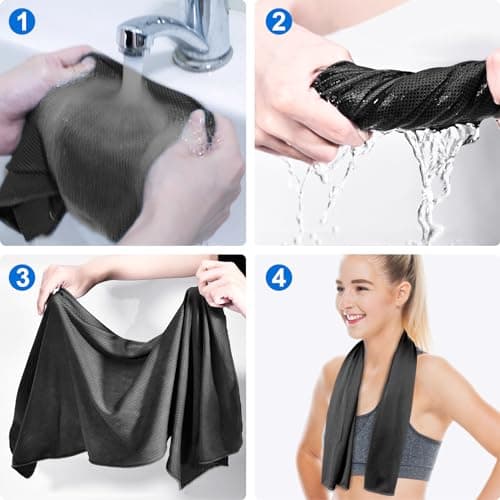 Sukeen Cooling Towel (40"x12"), Quick Dry Fitness Ice Towel for Gym, Golf, Yoga, Outdoor Work, Sports, Travel, Camping, Instant Cool for Neck and Face — view 6