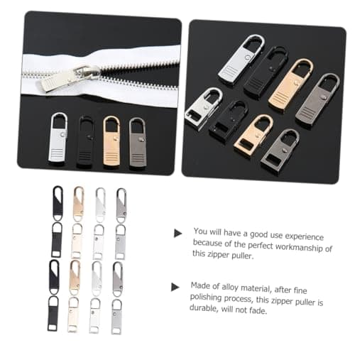 TOYANDONA 16pcs Detachable Zipper Head Zipper Pull Replacement Repair Kit for Jackets Luggage Quick Release — view 3