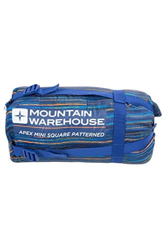 Mountain Warehouse Apex Mini Square Patterned Sleeping Bag - 2 Season, Lightweight & Insulated Bag - For Autumn, Camping, Hiking & Trekking Blue — view 3