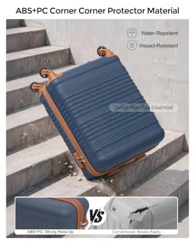 COOLIFE 55×40×20 Cabin Suitcase + 40x30x20cm Ryanair Cabin Bag EasyJet Set — view 6