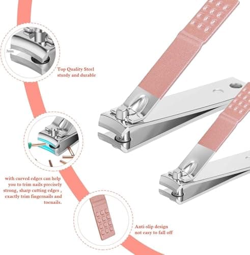 Manicure Set Glamour Gaze Manicure Pedicure Kit Nail Clippers 16 in 1 Professional Stainless Steel Cuticle trimmer Grooming Kit for Men Women with Storage Travel Case — view 3