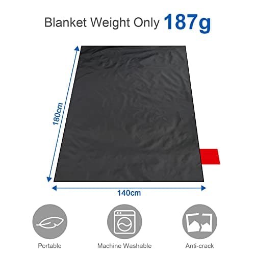 Ainiv Picnic Blanket, Mini Pocket Beach Mat 140 x 180 cm (3-5 People) — view 5
