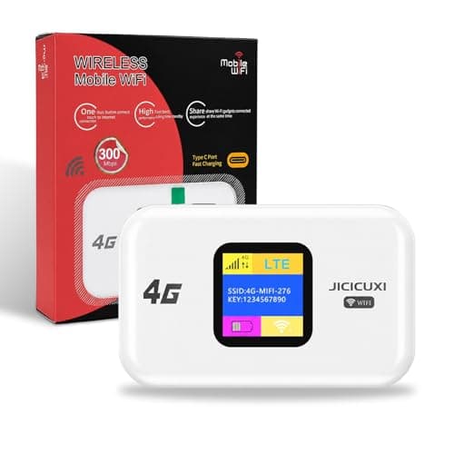 4G LTE WiFi Router, Portable Wifi Router for Travel with SIM Card Slot,150Mbps Speed, 2100mAh Battery, Mifi Travel Router Support 10 Users, Camping, Motorhomes, Office-Pearl White