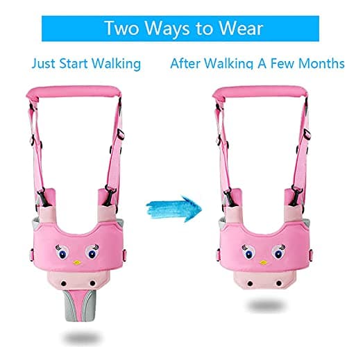 IULONEE Baby Walking Harness Handheld Kid Walker Helper Assistant Belt Pink — view 2