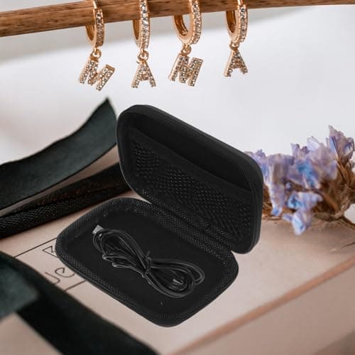 IWOWHERO 8pcs Eva Cable Organizer Case with Smooth Zipper for Travel Black — view 2