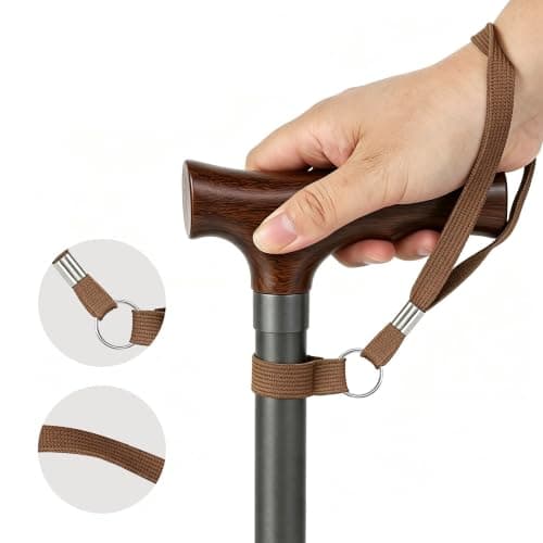 FOHOLA 4 Pack Wrist Straps, Cane Hanging Rope, Wrist Strap for Walking Stick Accessories, Outdoor Travel (4, Brown) — view 3