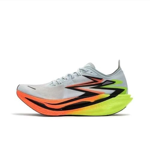 Men Athletic Carbon Plate Shoes Slip on Running Shock-Absorbing Sneakers Lightweight Walking Workout Gym Lace-Up Trainers Soft Cozy Casual Resilient Lace-Up Training Unisex UK (9.5,Grey)