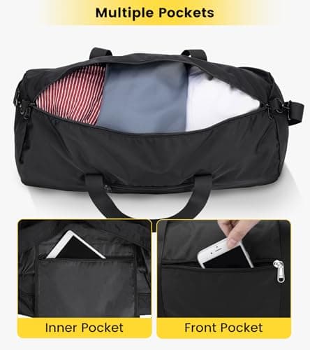 Vorspack 24 Inches Foldable Gym Bag, Lightweight Duffel Bag for Men Women — view 4