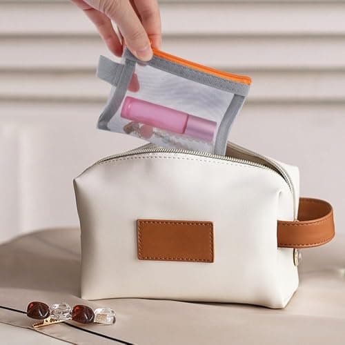 10 Pcs Zippered Travel Pouch for Cosmetics,11x 8CM Toiletry Bag with Zip — view 5