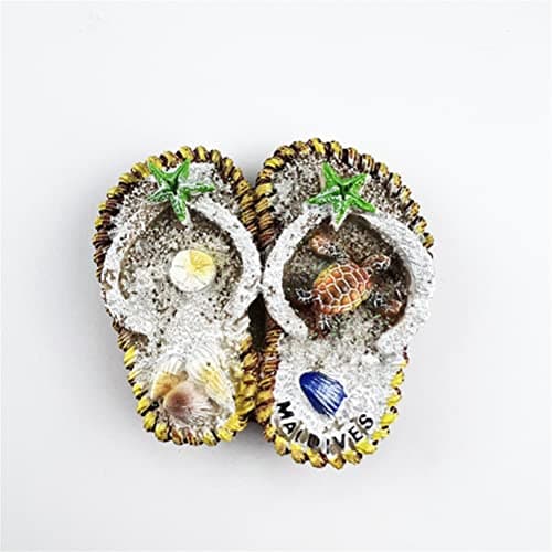 Flip Flops Style Maldives Refrigerator Magnet Travel Souvenir 3D Fridge Decoration Magnetic Sticker Hand Painted Craft — view 2