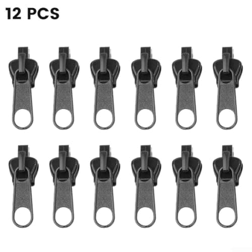 12 Pack Zipper Repair Kit with 3 Sizes Slider Replacement for Tents Jackets Bags Suitcases No Tools Required for instant Fix — view 2