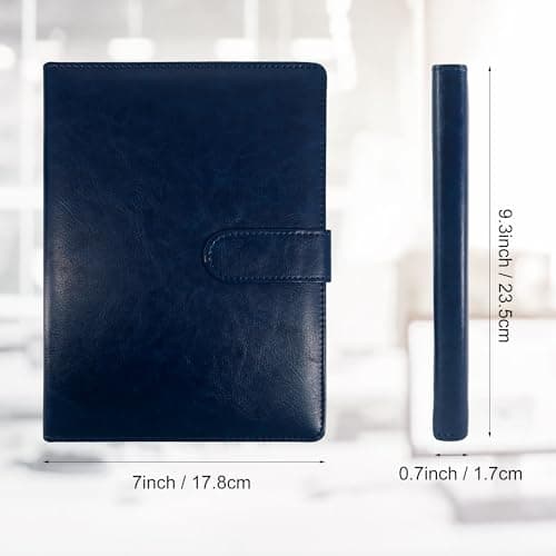 GraduatePro Clipboard Folder A5 with Storage Leather Document Folder Waterproof Magnetic Conference Presenter Business Organizer Blue — view 3