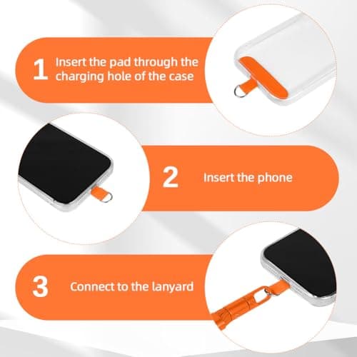 HOTUT Wrist Strap Lanyard for Phone, Adjustable Hand Wrist Strap Lanyard for Cellphone, Mobile Phone, Camera, Keys, Keychain, Flashlight, USB Flash Drives and More Device, Orange — view 5