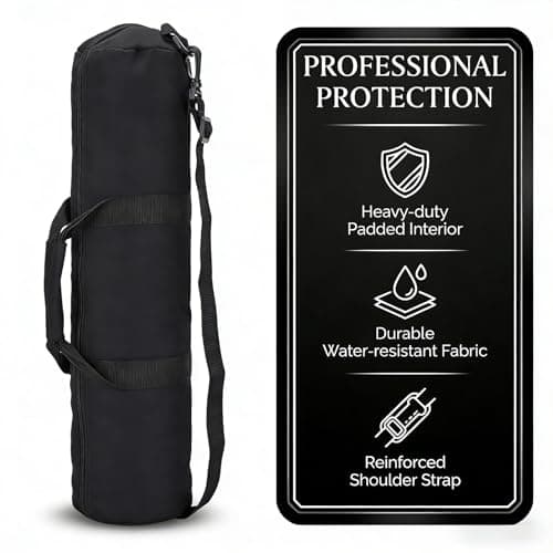 dekayaker Tripod Carrying Case Bag,22.4" x 7.5" Heavy Duty Nylon Padded Tripod Bag with Adjustable Shoulder Straps and Handles for Light Stand, Tripods, Monopods, Umbrellas, Softbox, Mic Stands,Black — view 5