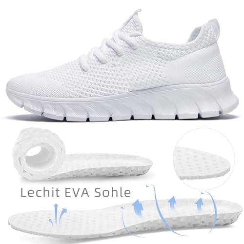 Women Trainers Shoes Running Walking Tennis Ladies White Size UK 5 — view 4