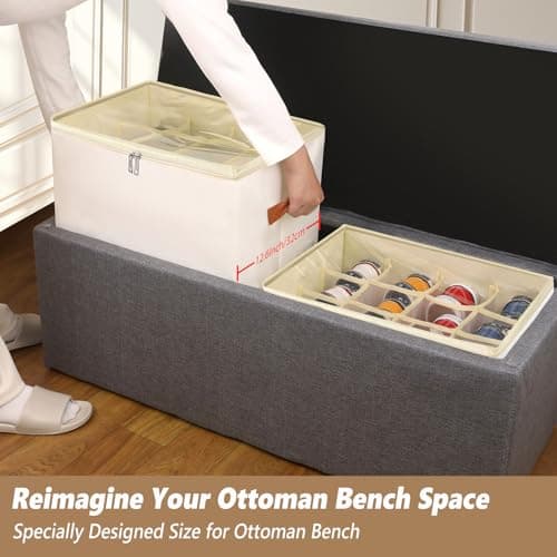 3 Pack Flexible Dividers Shoe Storage Boxes Fabric Organiser for Wardrobe — view 6