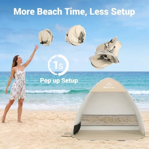 WolfWise Pop up Beach Tent, 1-2 Person Sun Shade Instant Setup for Outdoor — view 2