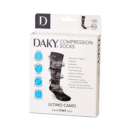 DAKY Compression Socks for Men Women - Athletic, Hiking, Walking, Running, Sports - Travel, Flight, Pregnancy Socks (Ultimo Camo, S/M) — view 6