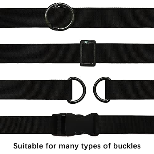 RETON 20MM 10 Yards Black Nylon Heavy Webbing Strap,Durable Luggage Straps, Elastic Bag Straps for Luggage Suitcase Rucksack Backpacks Cargo Strapping DIY Accessories (20MM, 10 Yards) — view 3