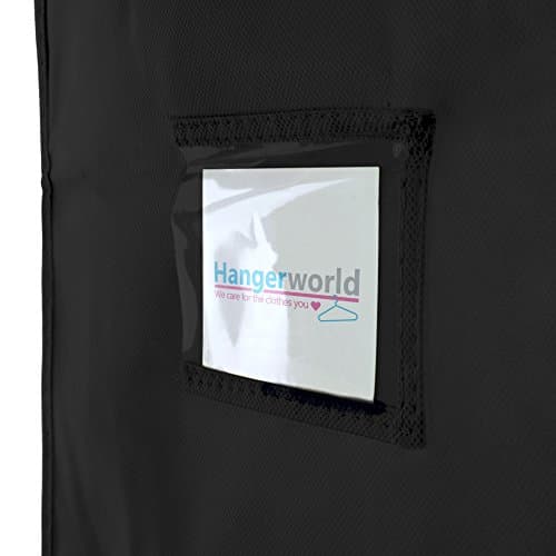Hangerworld Breathable 60" (152cm) Dress Covers with Secret Internal Zipped Pocket, Pack of 3, Black — view 6