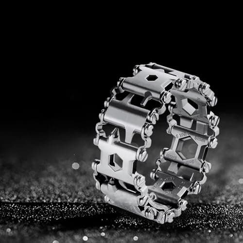 ieron Multitool Bracelet for Men - 29-in-1 Stainless Steel Multifunctional Bracelet, Travel-Friendly, Suitable for Sailing, Camping, Hiking - Silver, 21cm — view 5