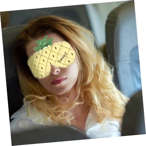 Cartoon Pineapple Plush Sleep Eye Cover with Elastic Strap — view 5