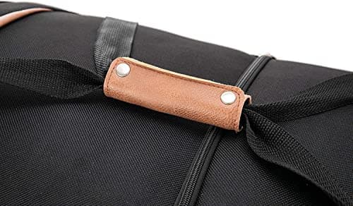 DK Luggage XL Expandable Holdall Extra Large 32” Suitcases EXP32 with 3 Wheels Tan Trimming Black — view 6