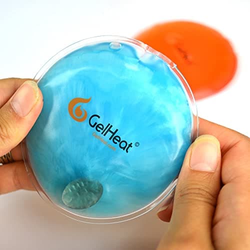 Pack of 5 GelHeat Instant Hand Warmers Round - Reusable Gel Click Heat Pads (Blue) — view 6