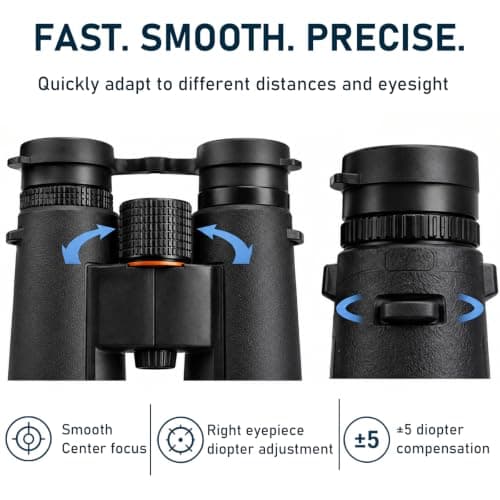 TRV 10x42 Binoculars for Adults, High Powered HD Binoculars for Bird Watching, Outdoor Waterproof Fogproof Binoculars for Hiking, Travel & Wildlife Viewing, with Phone Adapter — view 6